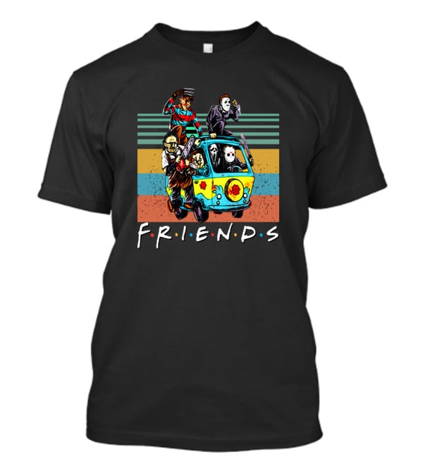 FRIENDS Horror Parody With Iconic Slasher Characters In Van T-Shirt
