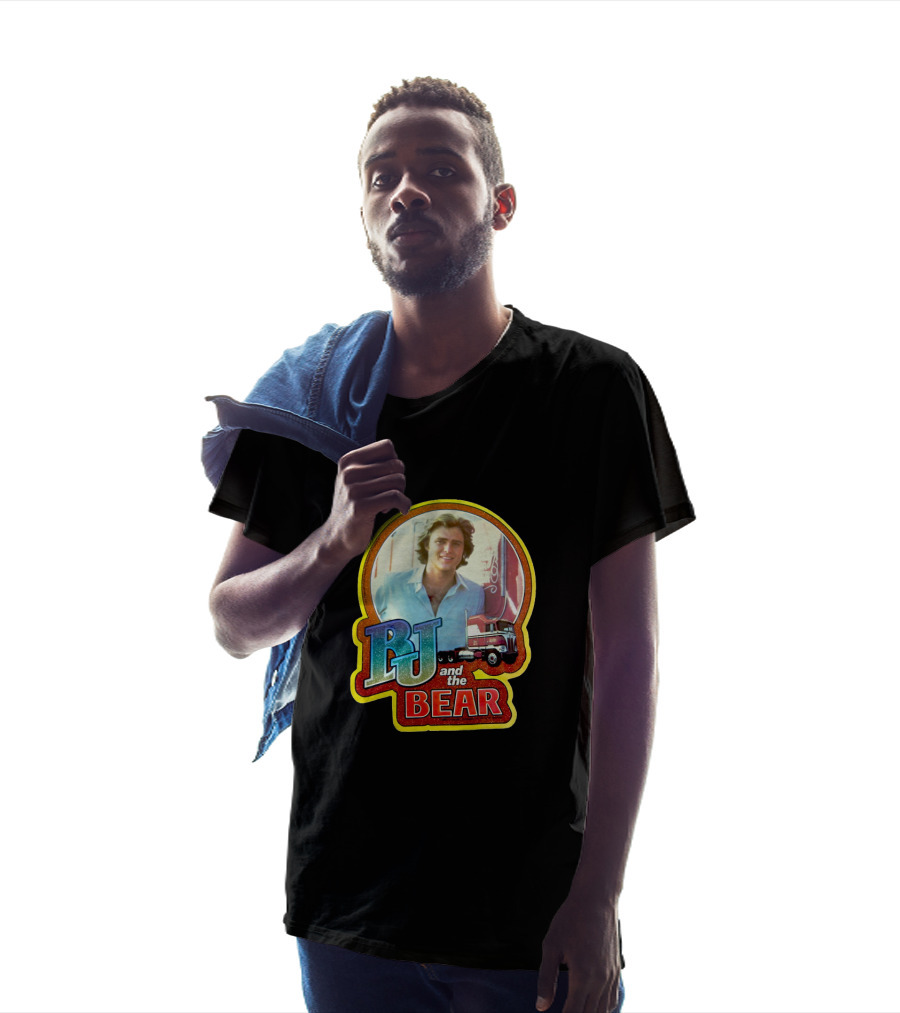 BJ And The Bear Television Show Vintage Style Image With Semi Truck T-Shirt
