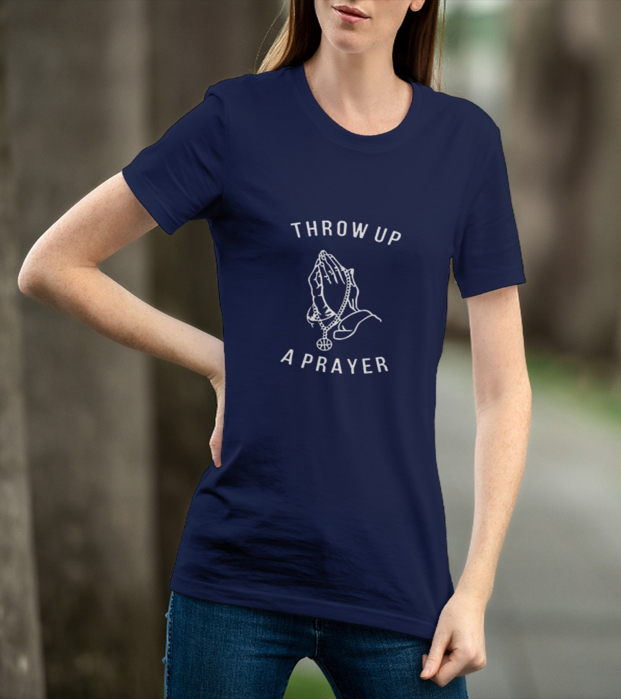 Throw Up A Prayer Hands And Basketball Pendant T-Shirt