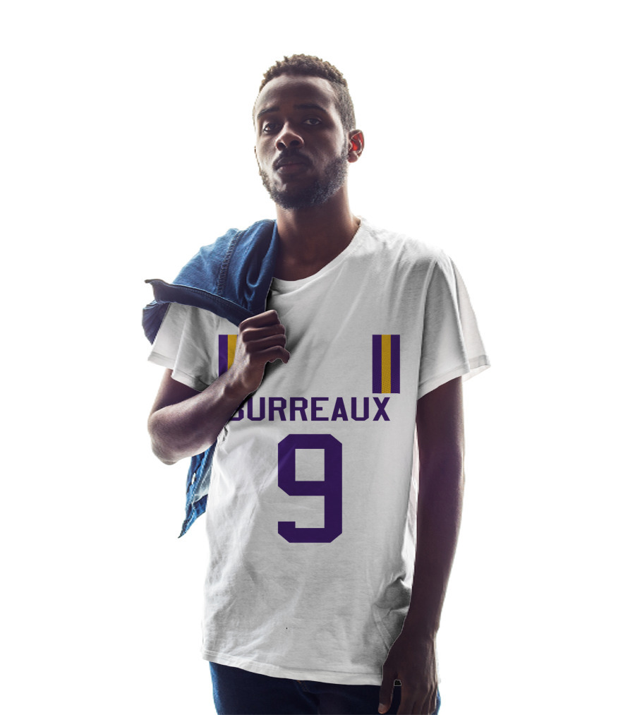 Burreaux 9 Purple And Gold Jersey T-Shirt