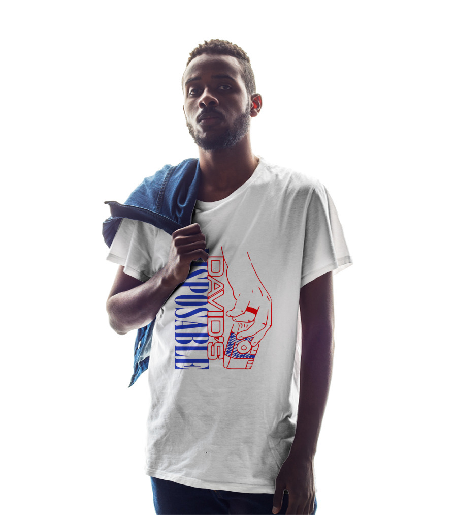 David's Disposable Camera Red And Blue Hand T-Shirt