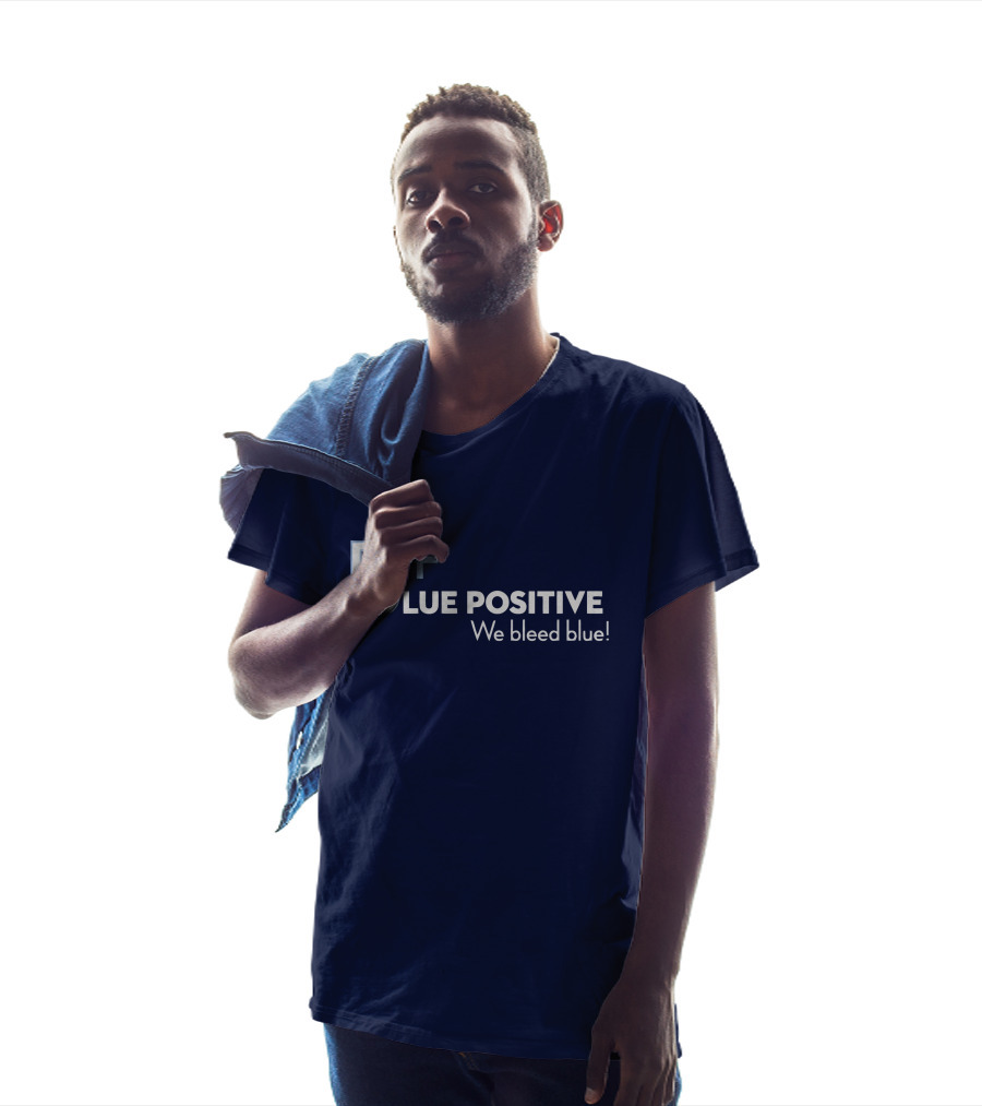 B+ Blue Positive We Bleed Blue T-Shirt