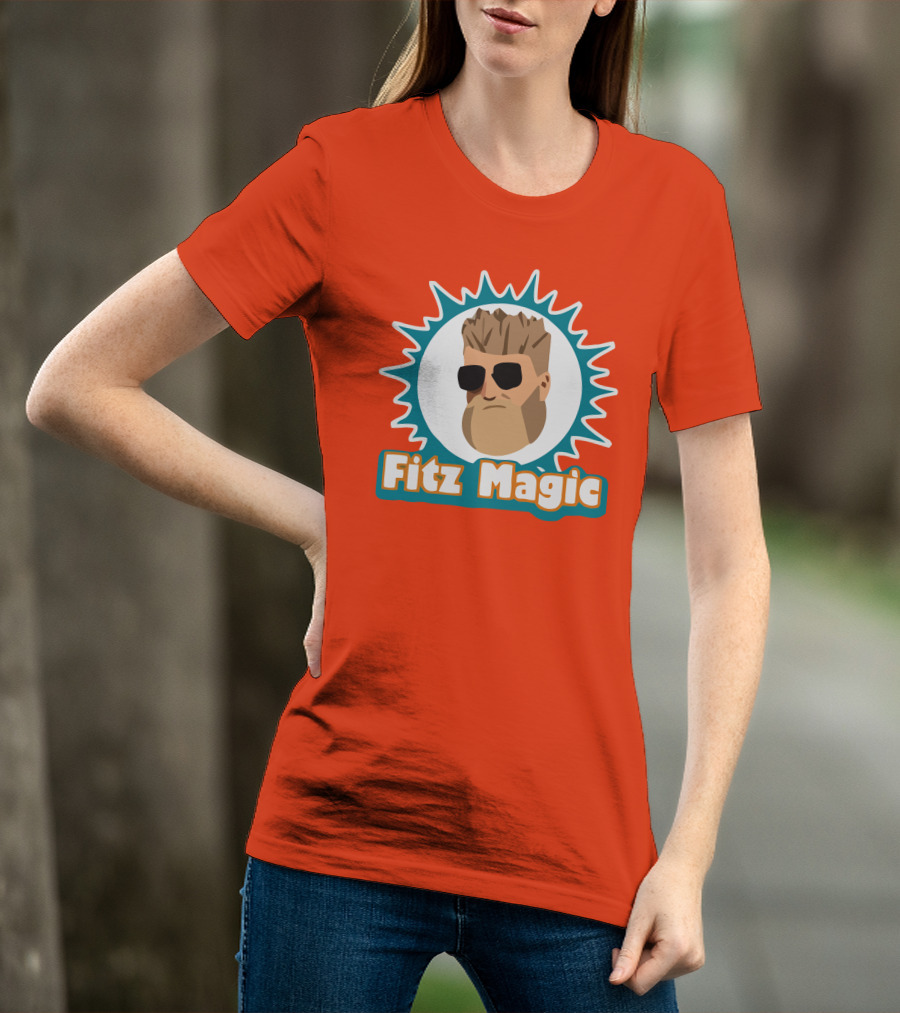 Fitzmagic Miami Dolphins Bearded Icon With Sunglasses T-Shirt