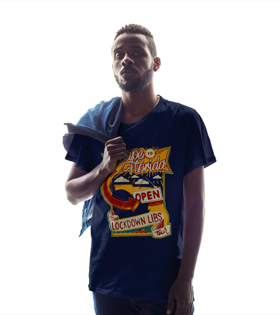 Escape To Florida Open Lockdown Libs Tour T-Shirt