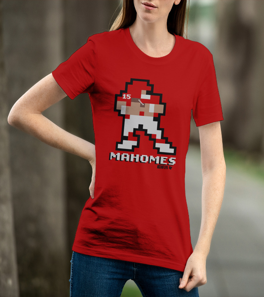 Patrick Mahomes 8 Bit NFLPA Pixelated Player T-Shirt