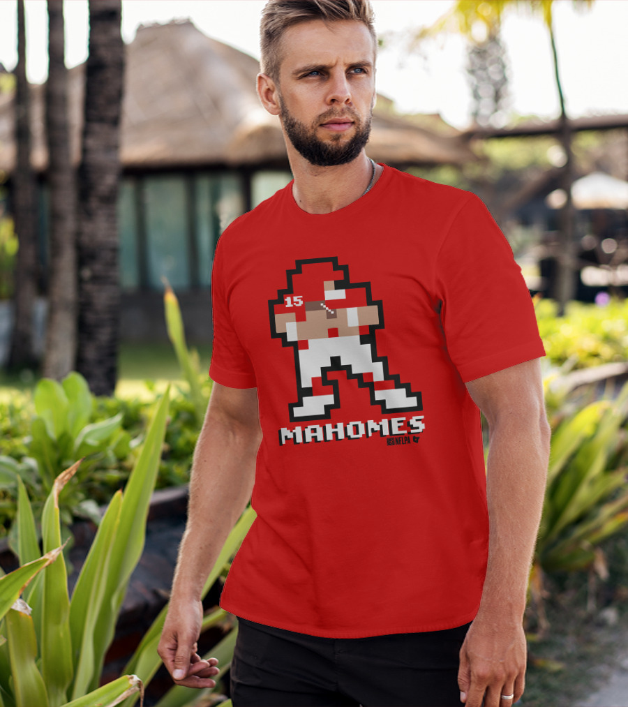 Patrick Mahomes 8 Bit NFLPA Pixelated Player T-Shirt