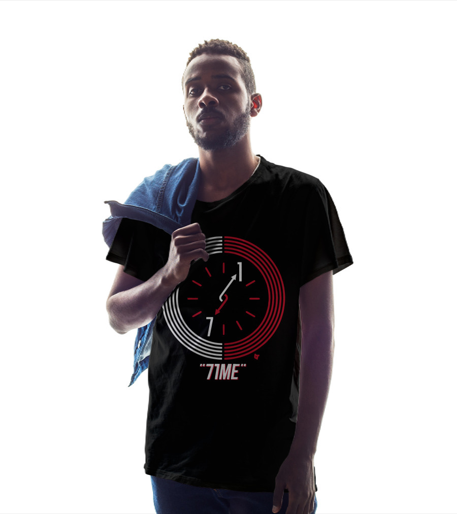 71ME Clock Countdown Red And White Dial T-Shirt