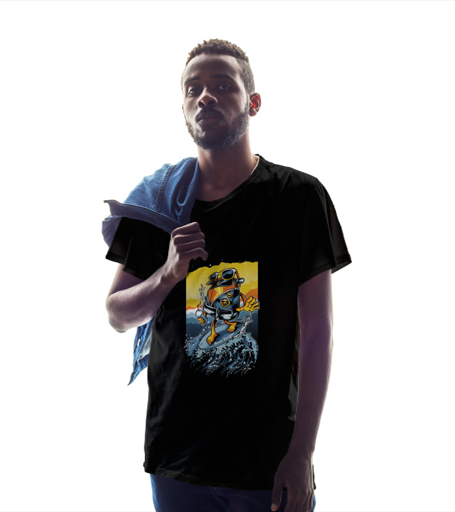 Bus Surfing Cool Wave Adventure T-Shirt