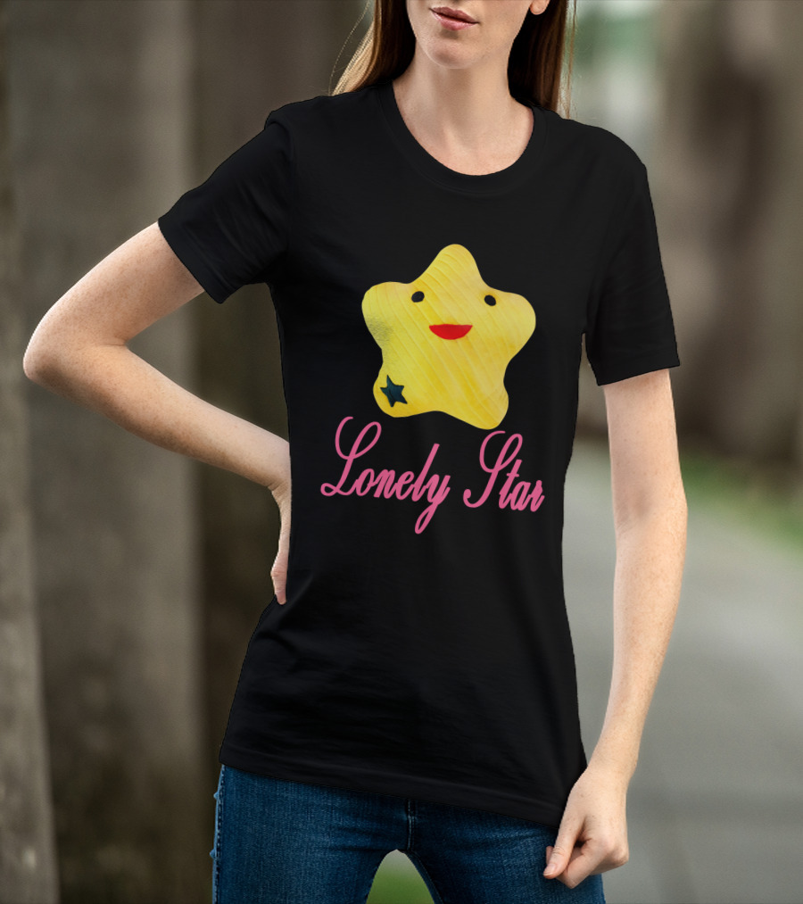 Lonely Star Yellow Smiling Character T-Shirt