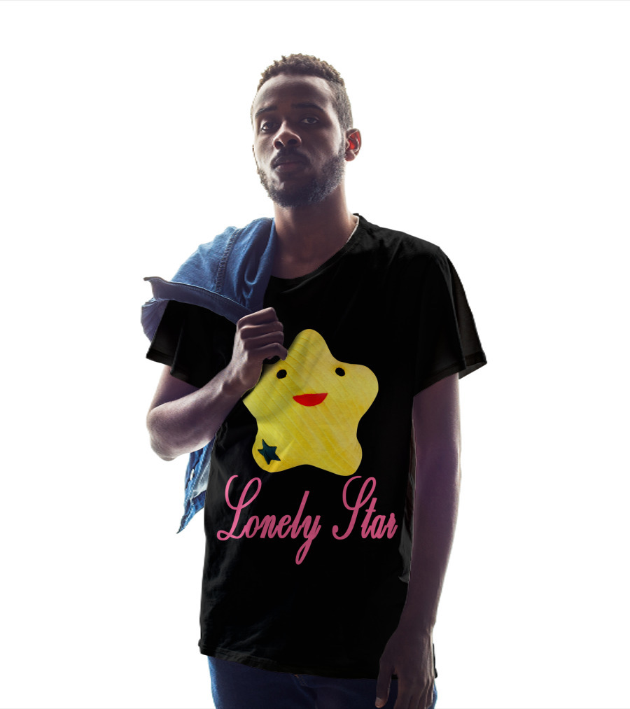 Lonely Star Yellow Smiling Character T-Shirt