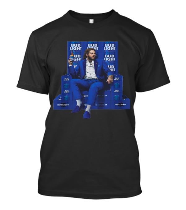 Post Malone Bud Light Beer Throne Iconic T-Shirt