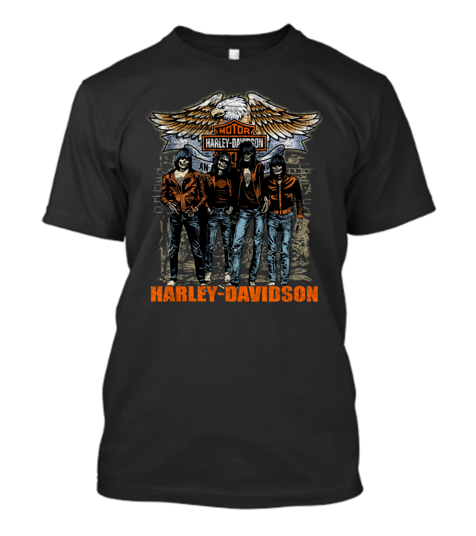Ramones Motor Harley Davidson Winged T-Shirt