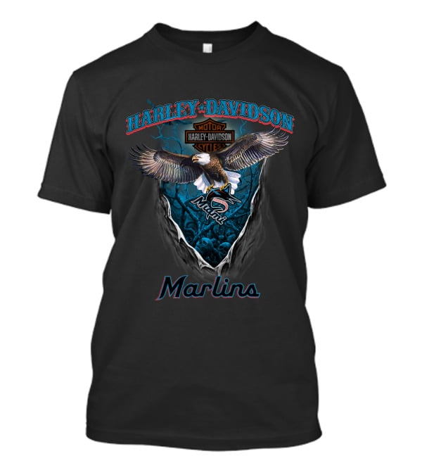 Harley Davidson Miami Marlins Eagle T-Shirt