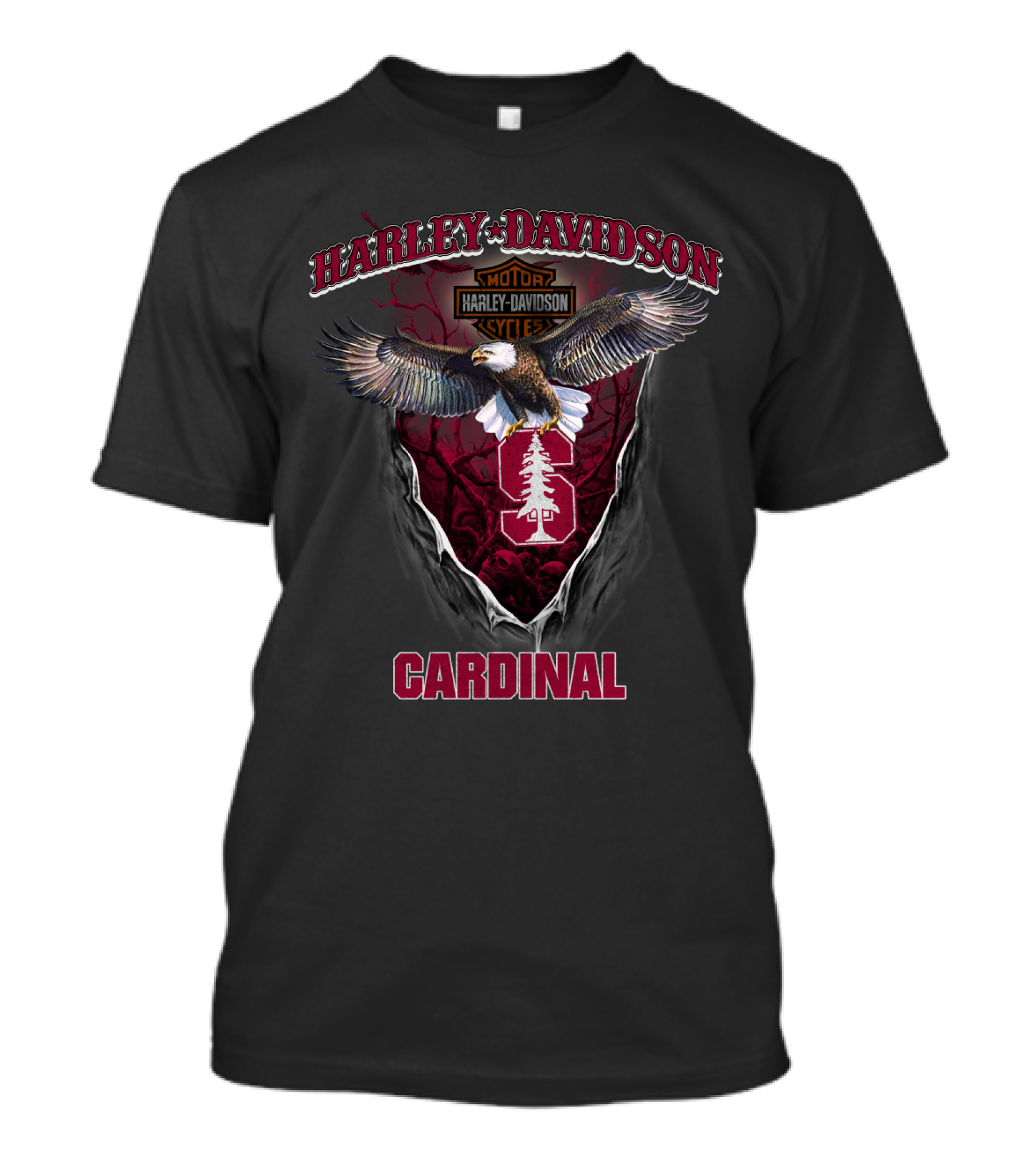 Harley Davidson Motor Stanford Cardinal Eagle T-Shirt