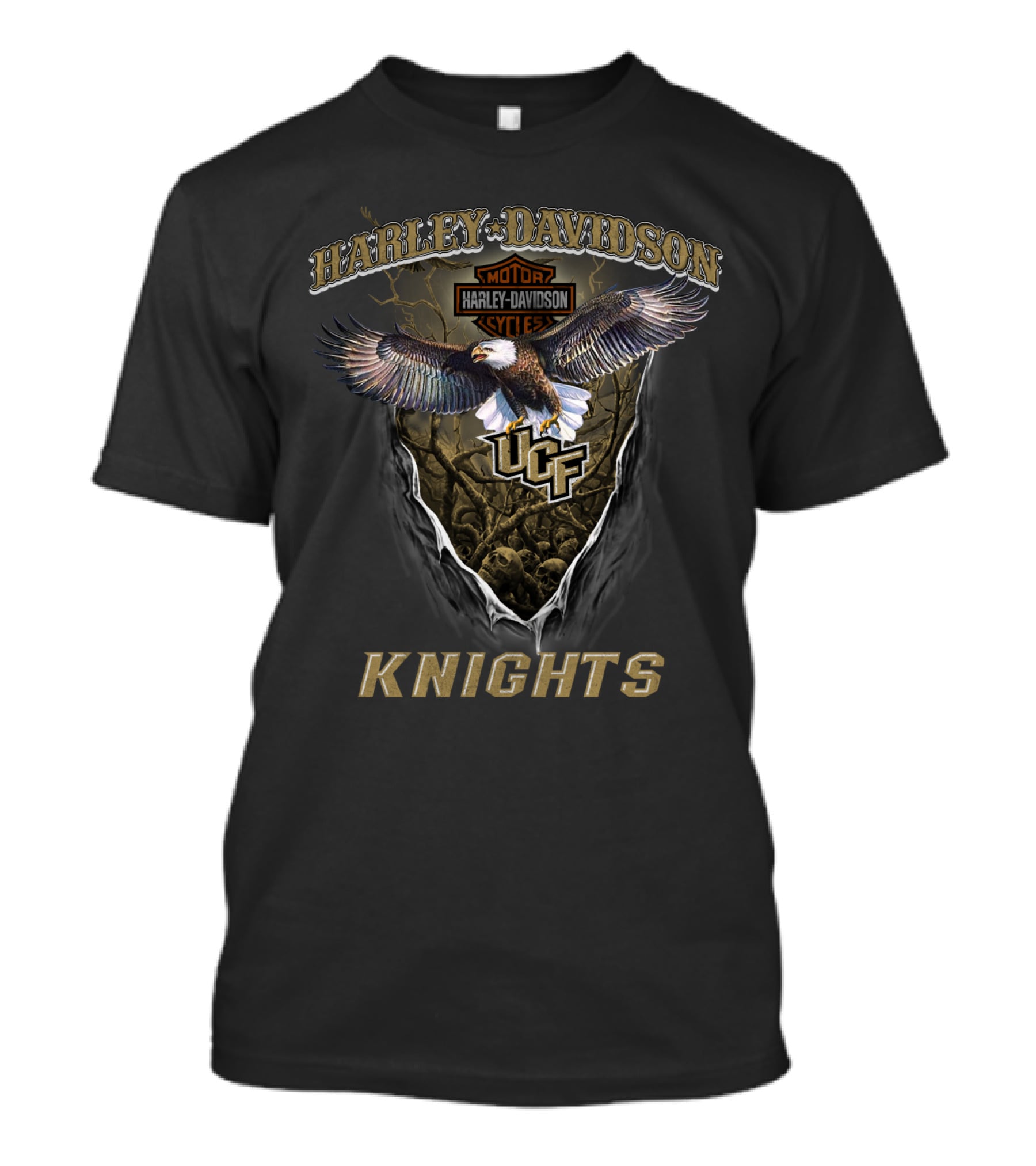 Harley Davidson Motorcycles Ucf Knights Eagle T-Shirt