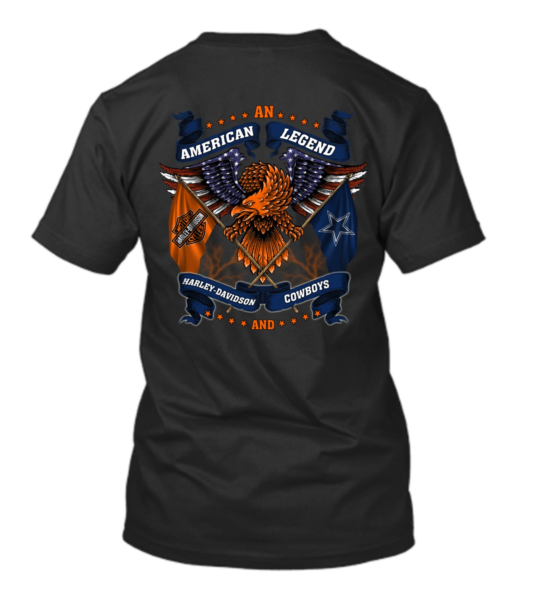 An American Legend Harley Davidson And Cowboys T-Shirt