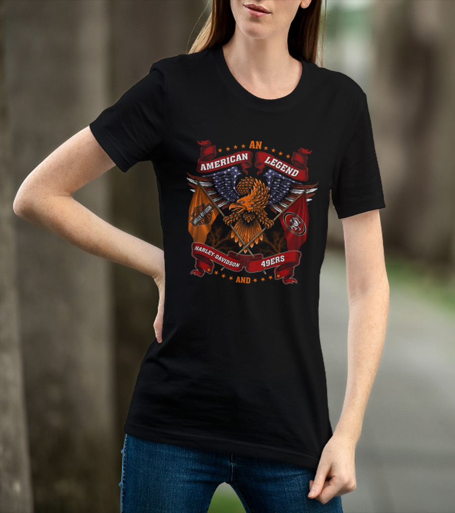 San Francisco 49ers Harley Davidson American Legend Eagle T-Shirt