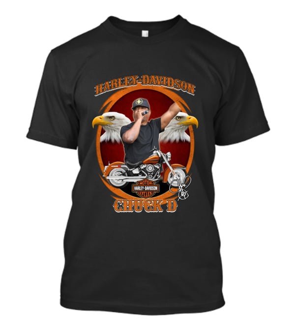 Harley Davidson Motor Cycles Chuck D Eagles Motorcycle T-Shirt