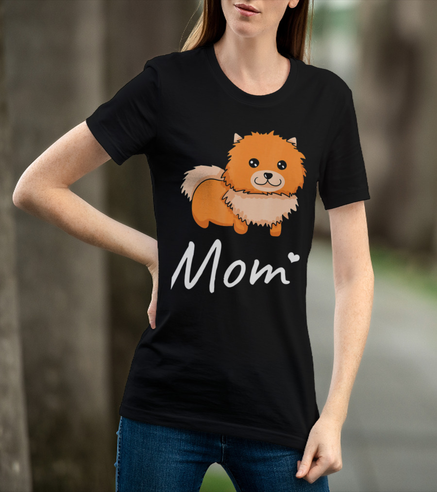 Pomeranian Mom I Love Dogs Dog Moms T-Shirt