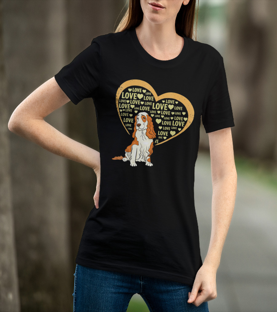 I Love Cocker Spaniel Dog Heart Love T-Shirt