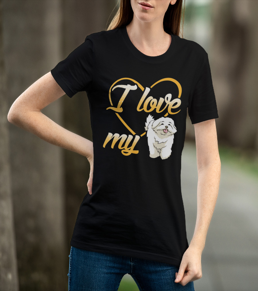 I Love My Maltese Dog Heart T-Shirt