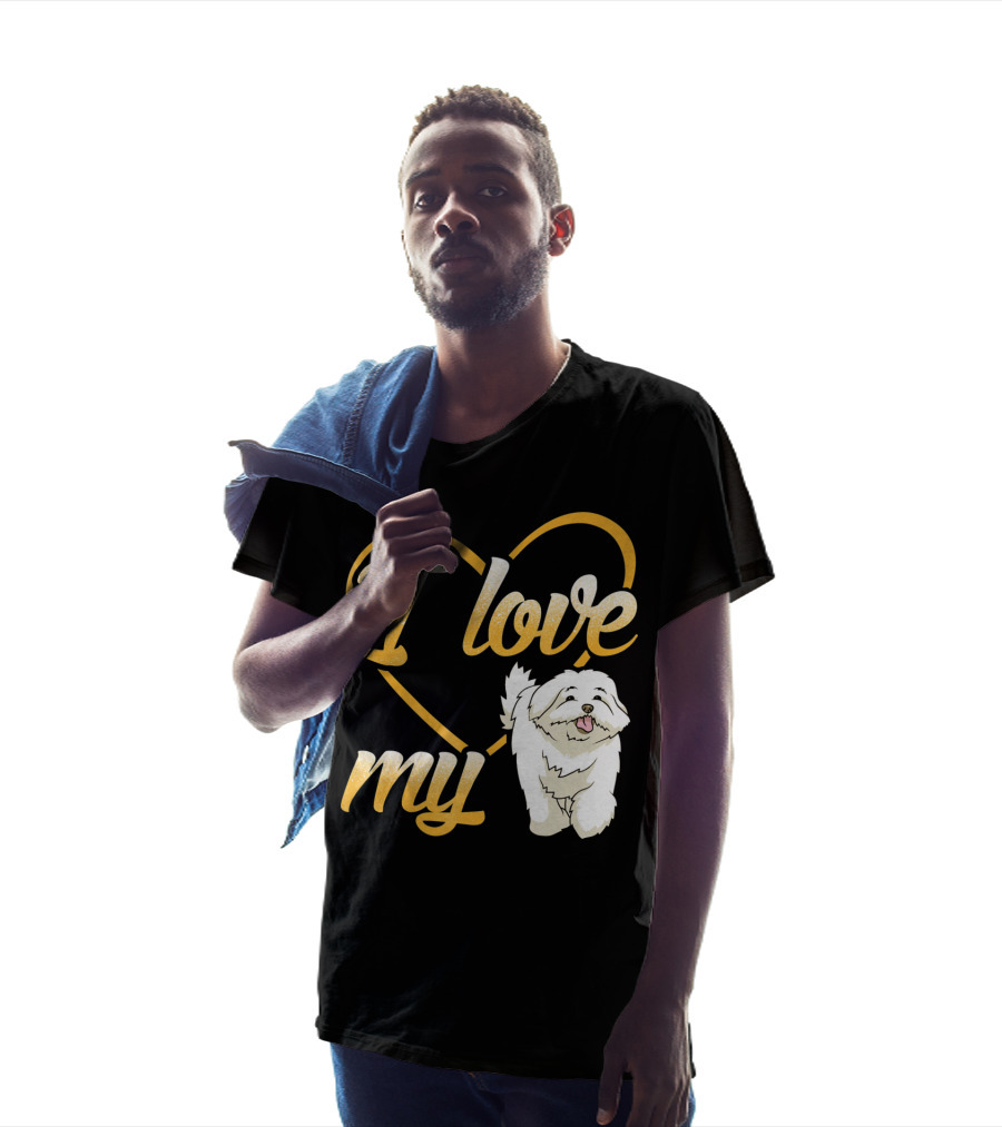 I Love My Maltese Dog Heart T-Shirt