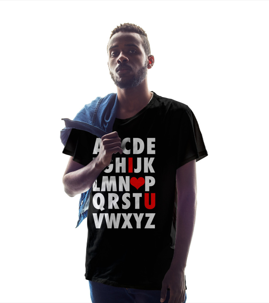 ABC I Love U Alphabet Valentine Slog T-Shirt