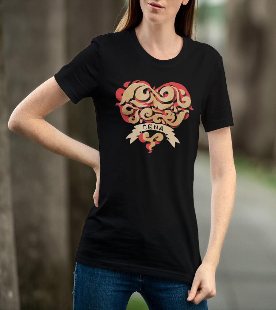 CRNA Heart Anesthesia T-Shirt