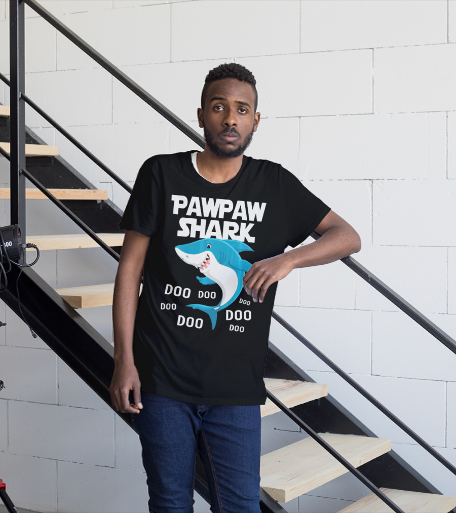 Pawpaw Shark Doo Doo Doo Grandpa Song T-Shirt