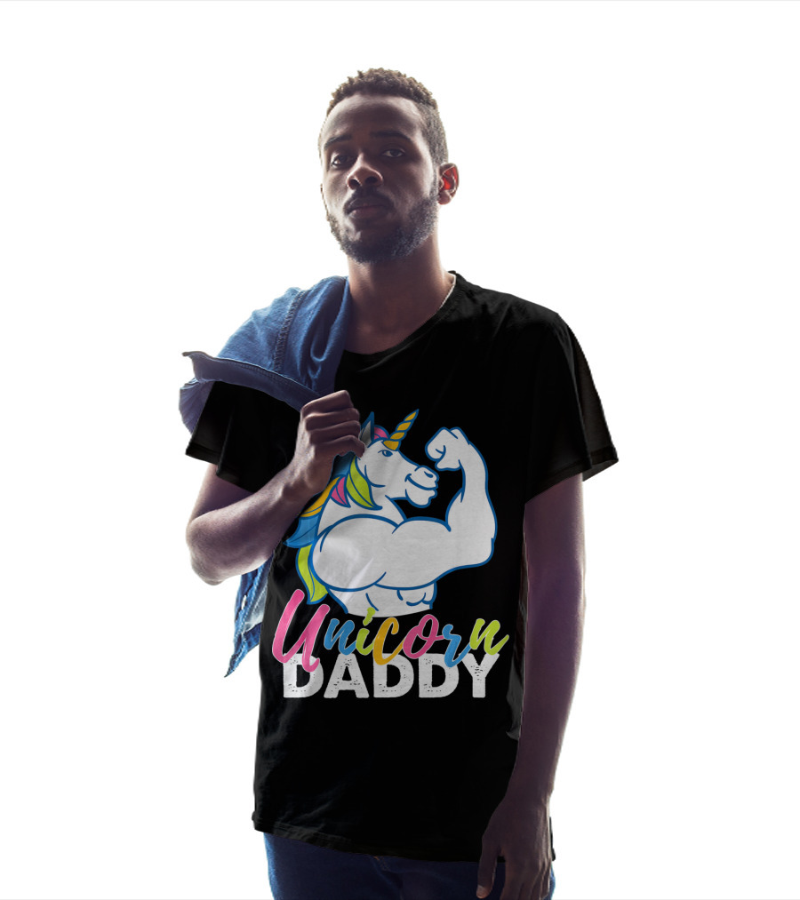 Unicorn Daddy Funny Gym Magic Bodybuil T-Shirt