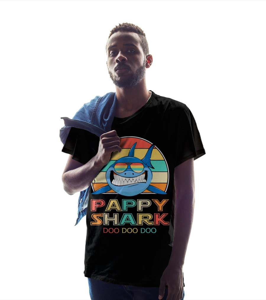Pappy Shark Doo Doo Doo Retro Vintage T-Shirt