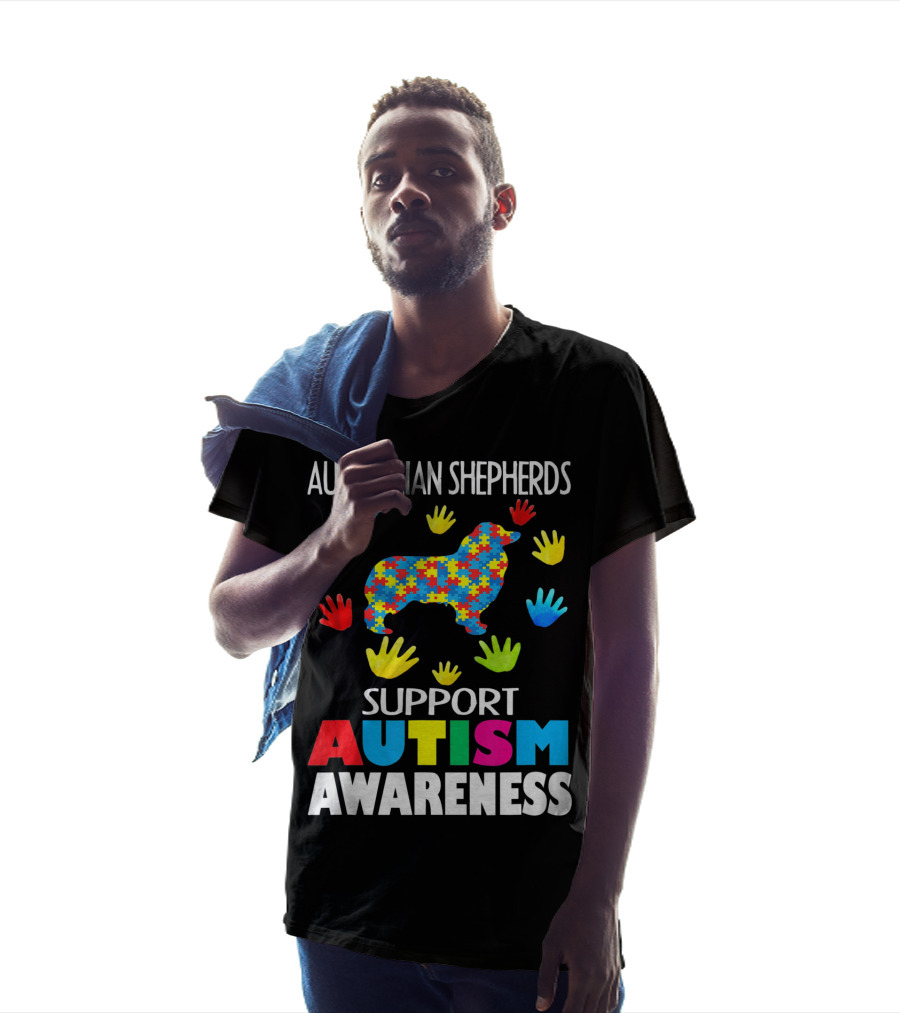 Australian Shepherds Support Autism Awareness T-Shirt