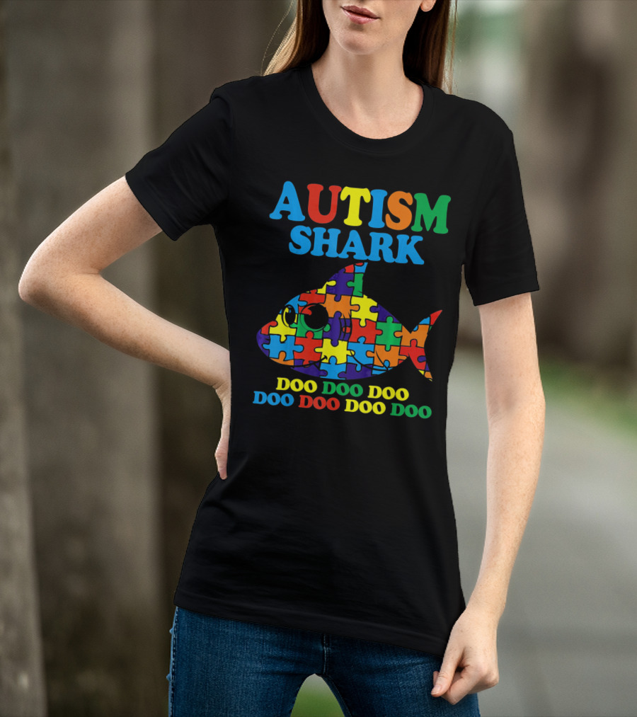 Autism Shark Doo Doo Doo Doo Doo Doo T-Shirt