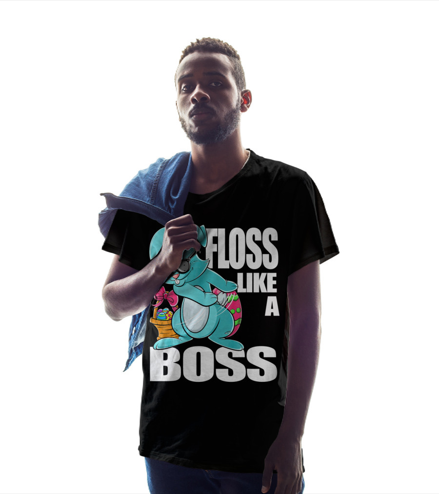 FLOSS LIKE A BOSS Flossing Bunny Easter T-Shirt