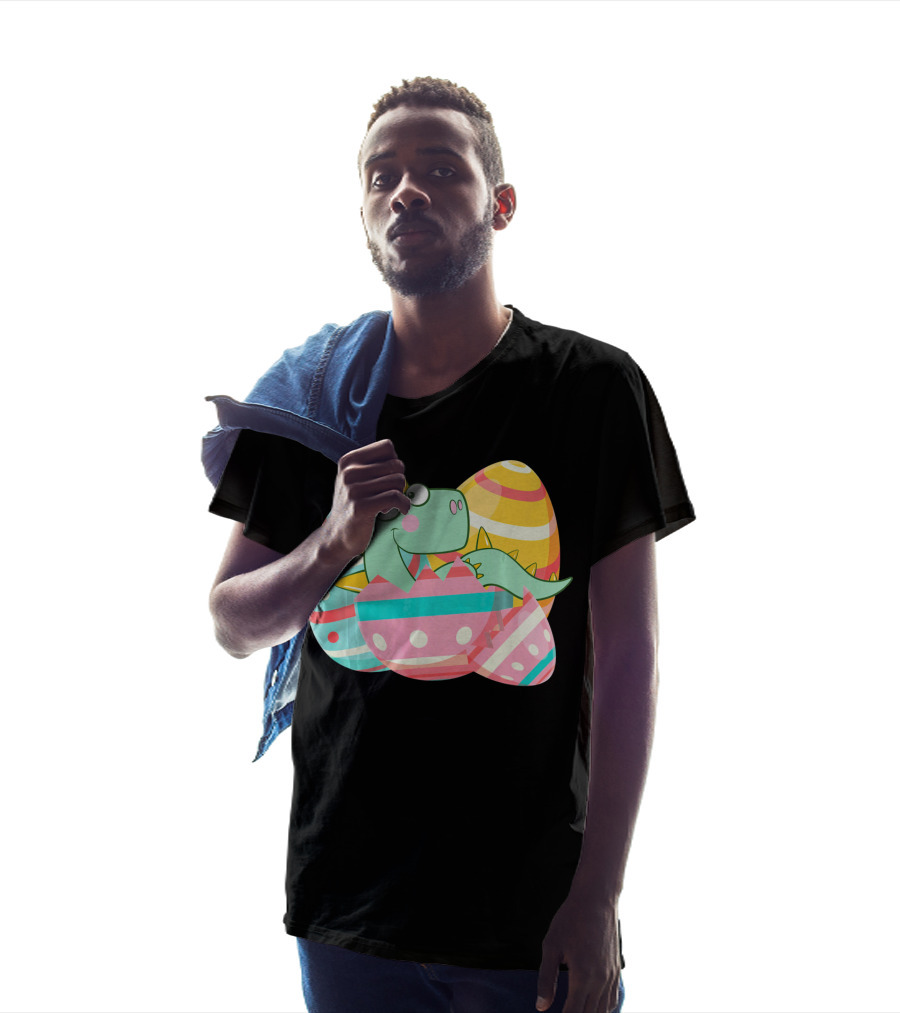 Easter Dino In Colorful Eggs T-Shirt