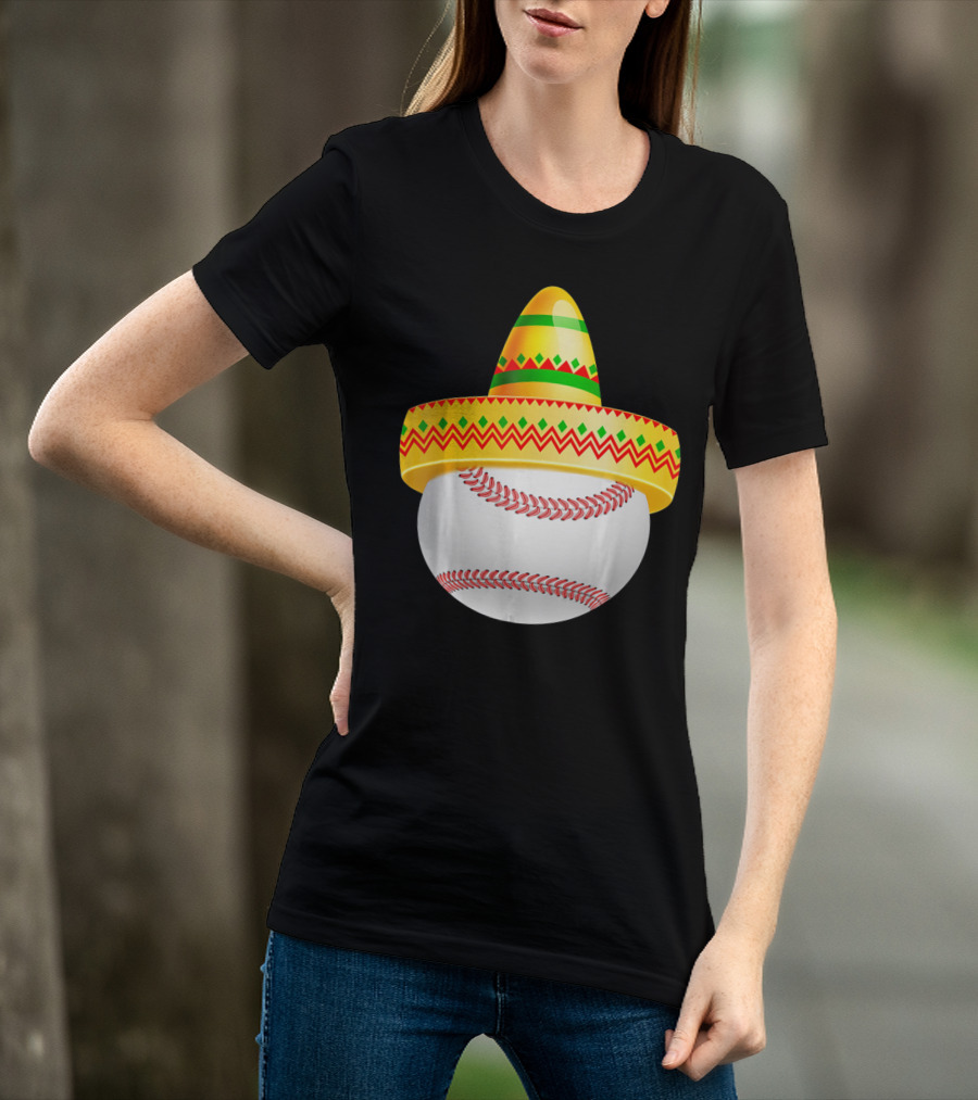 Cinco De Mayo Baseball Sombrero For Mama T-Shirt