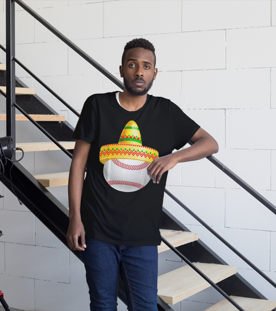 Cinco De Mayo Baseball Sombrero For Mama T-Shirt