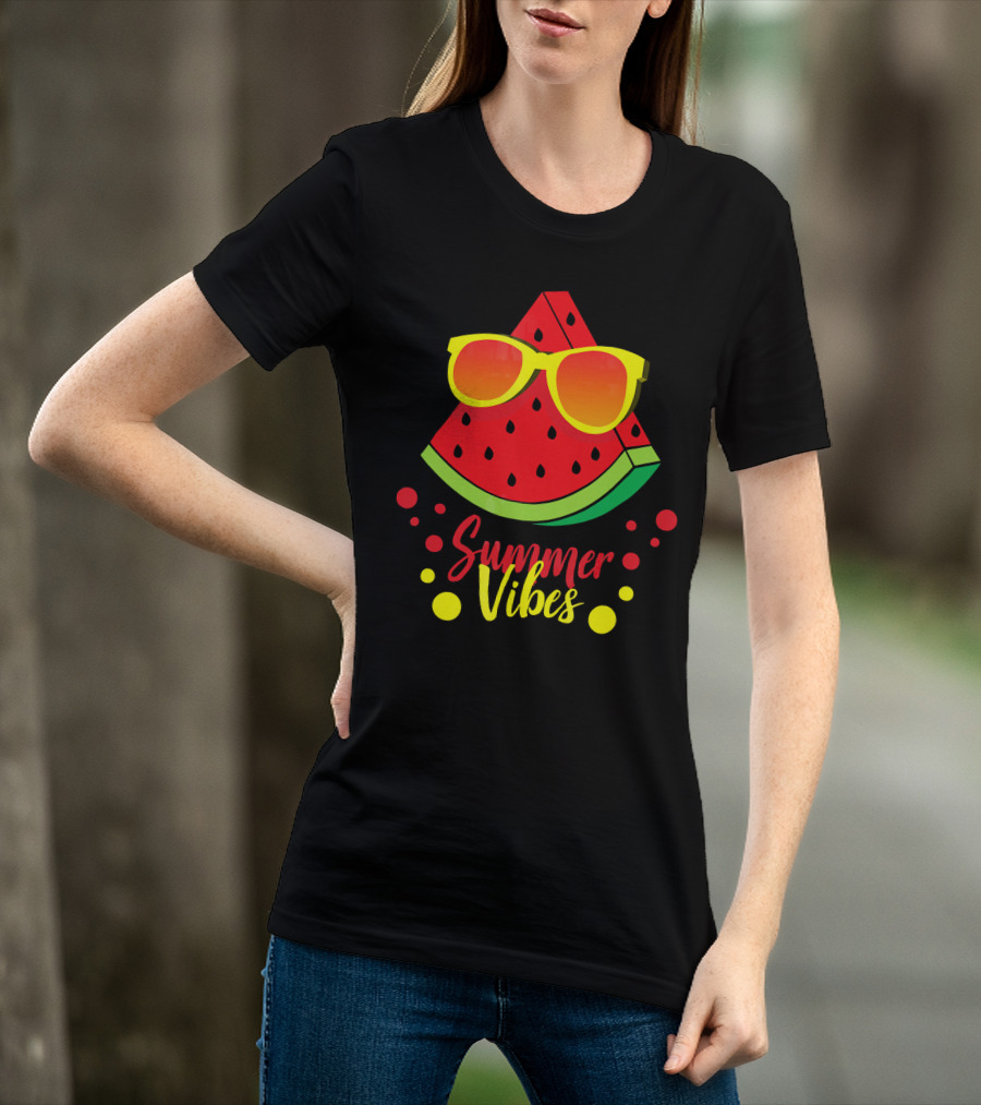 Summer Vibes Watermelon Sunglasses Fruit Lovers T-Shirt