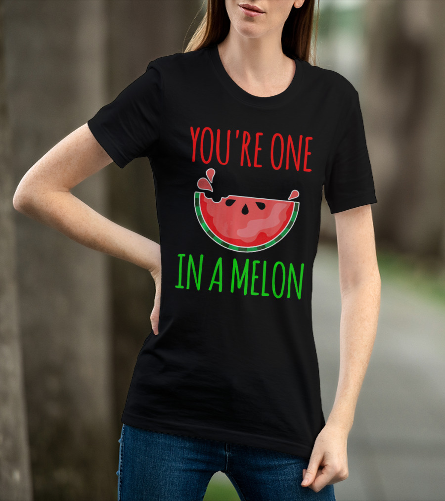 You're One In A Melon Pun Summer Watermelon T-Shirt