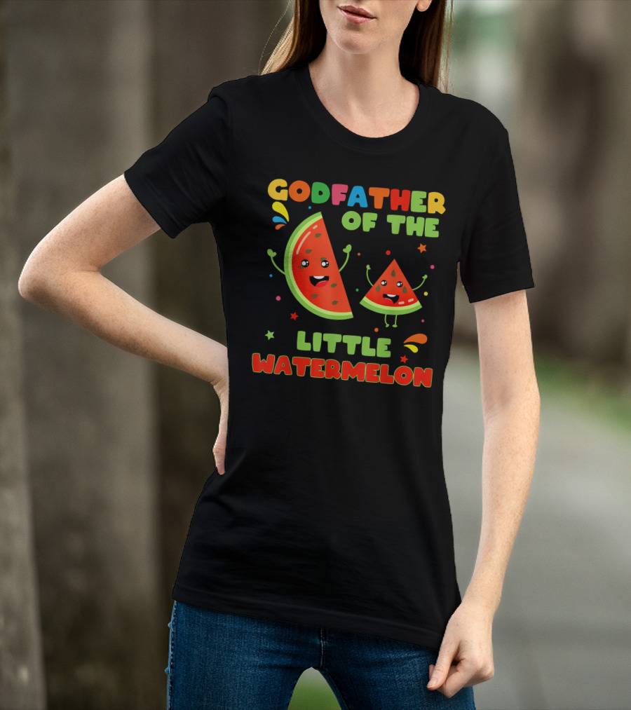 Godfather Of The Little Watermelon Happy Cartoon Fruit T-Shirt