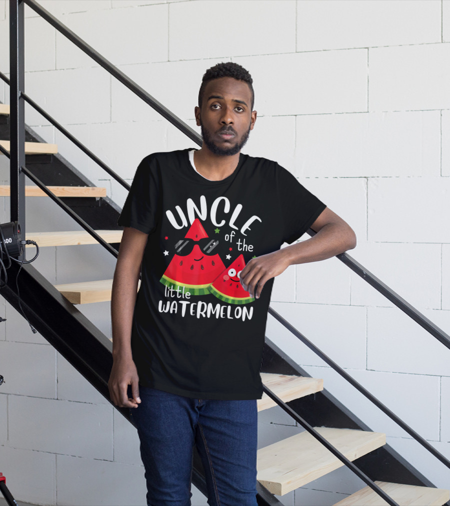 Uncle Of The Little Watermelon With Sunglasses Summer T-Shirt