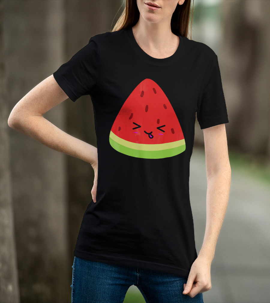 Kevin The Watermelon Cute Smiley Face T-Shirt