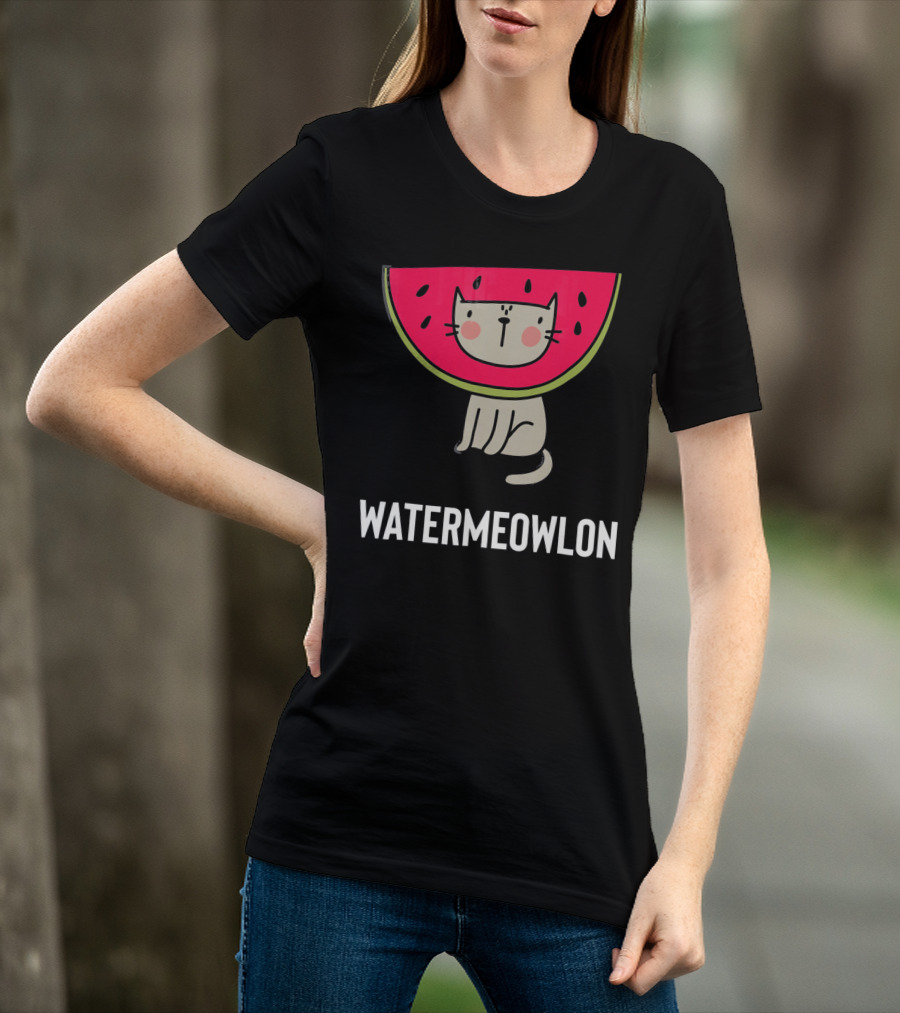 Watermeowlon Cute Cat Watermelon Meow T-Shirt