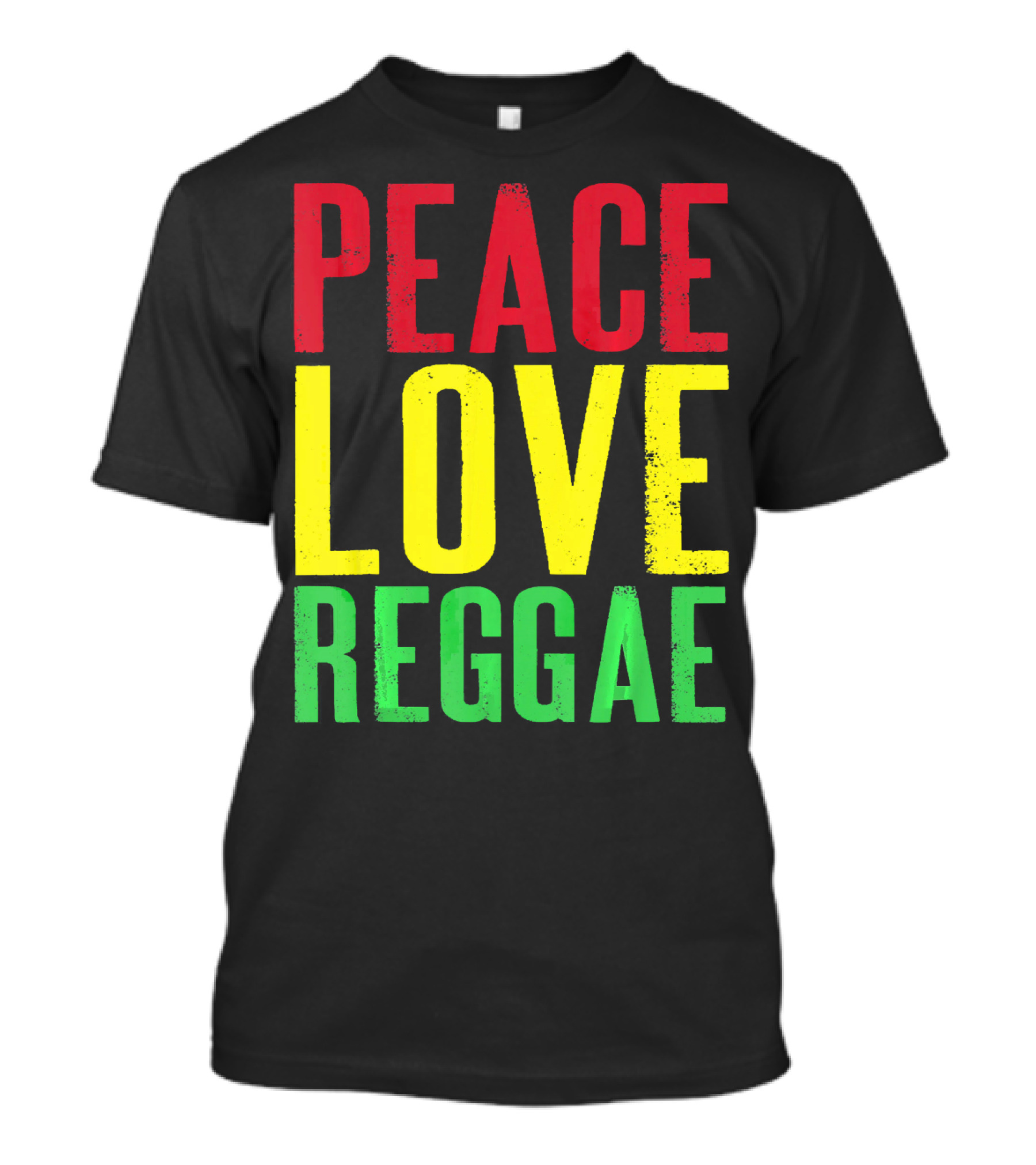 Peace Love Reggae Jamaican Colors T-Shirt