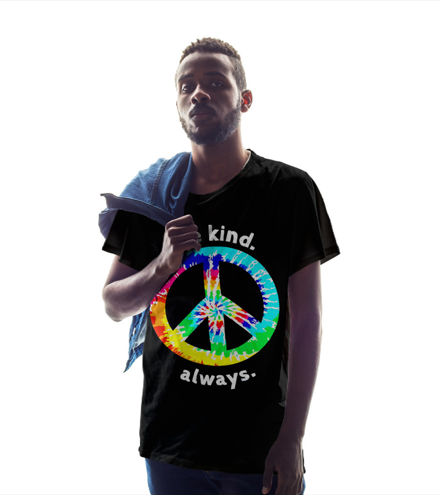 Be Kind Always Tie Dye Peace Sign T-Shirt