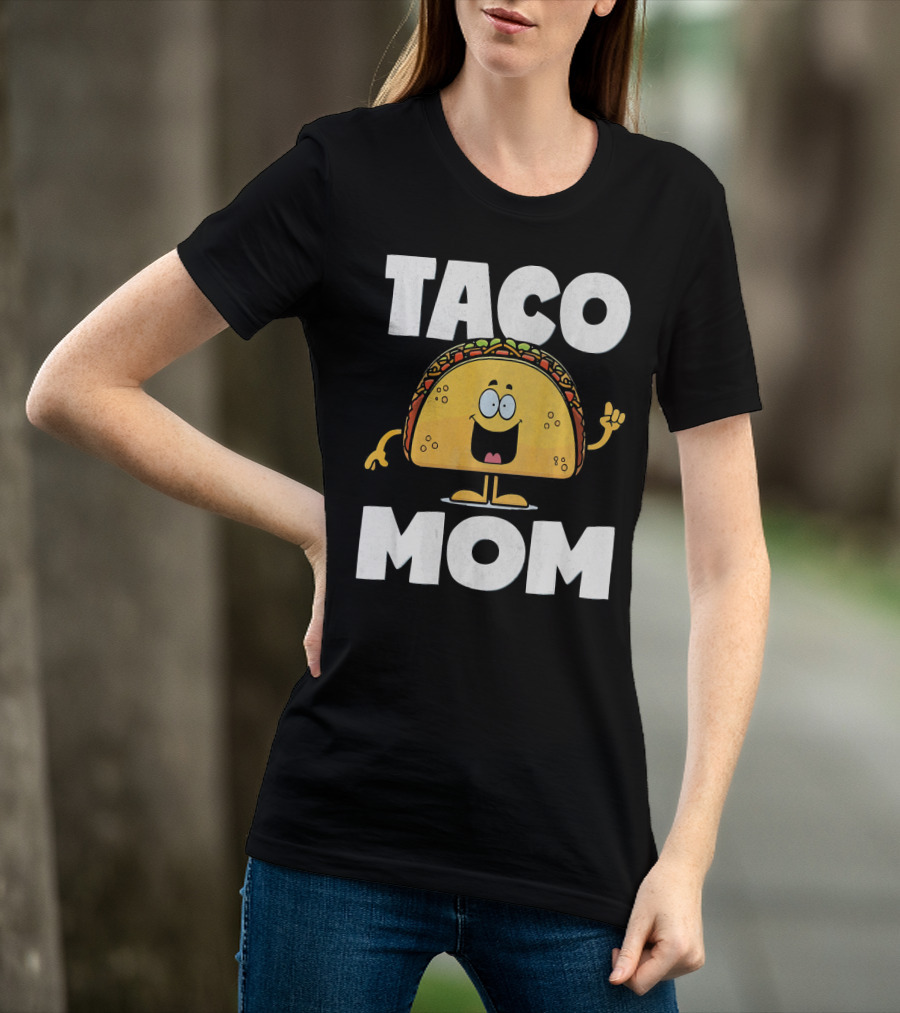 Taco Mom Funny Vintage Mother Mexican Ta Cartoon Character T-Shirt
