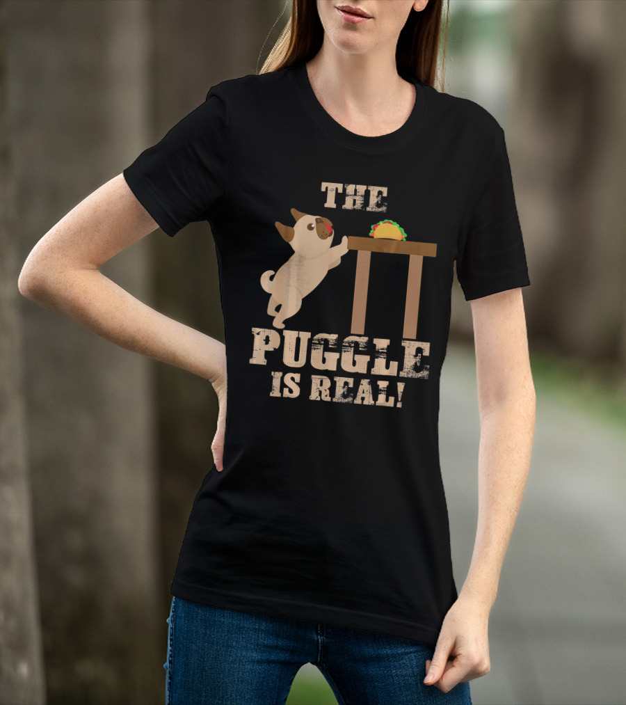 The Puggle Is Real Mops Want Taco Fun T-Shirt