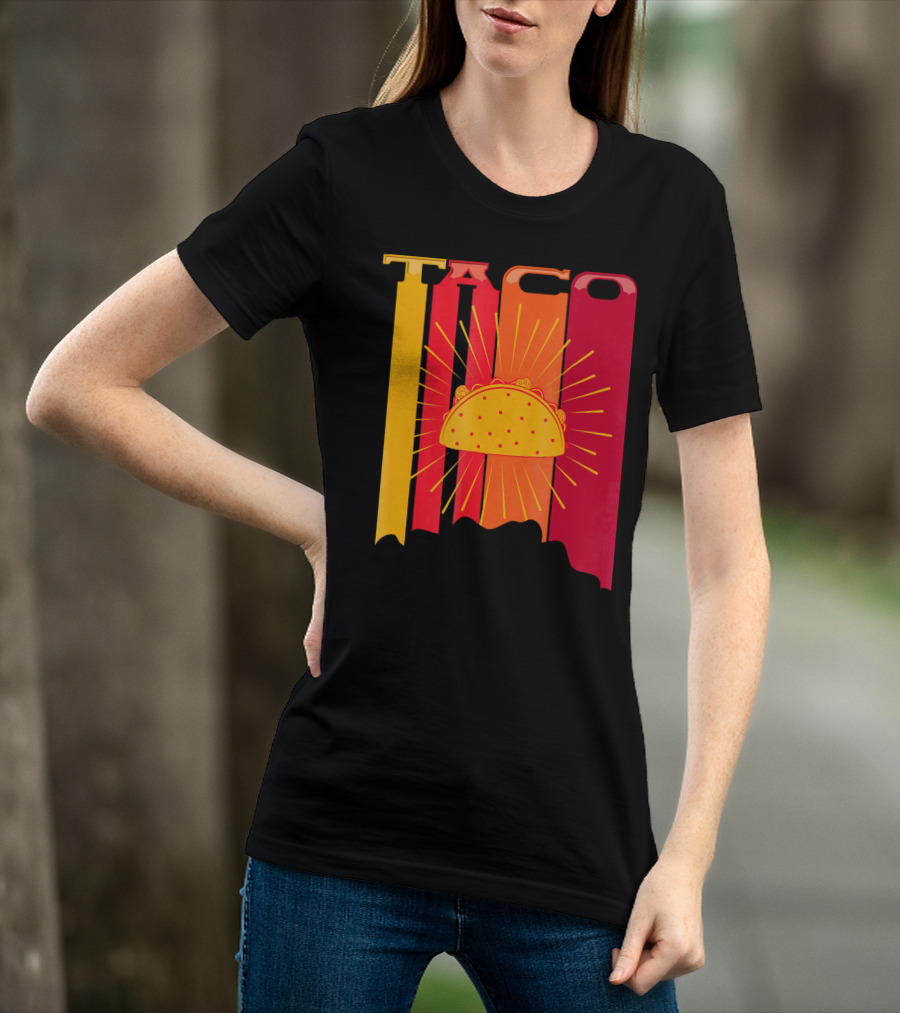 Retro Vintage 70s 80s Taco Sunburst Fiesta T-Shirt
