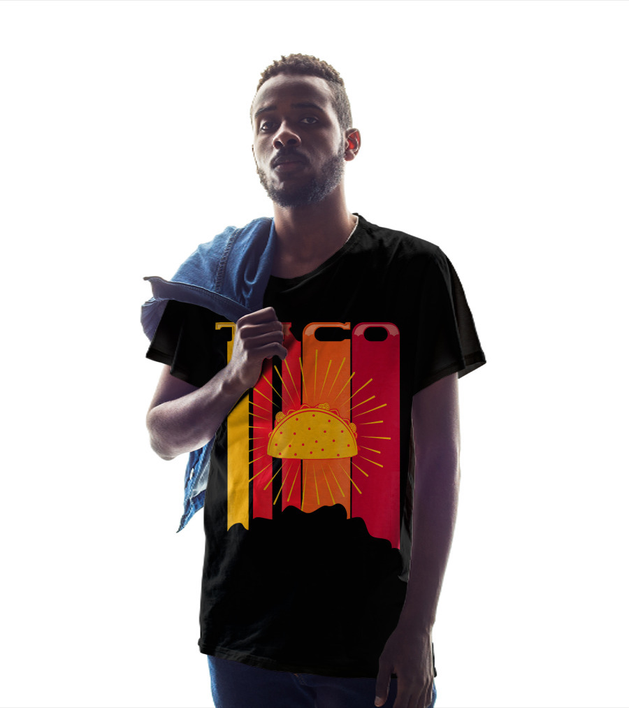 Retro Vintage 70s 80s Taco Sunburst Fiesta T-Shirt