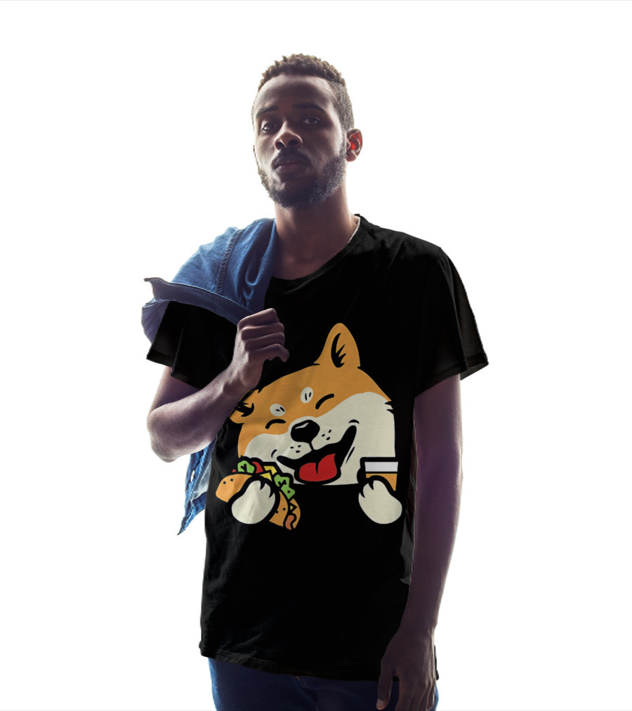 Cute Shiba Inu Taco Pocket Cinco De Mayo T-Shirt